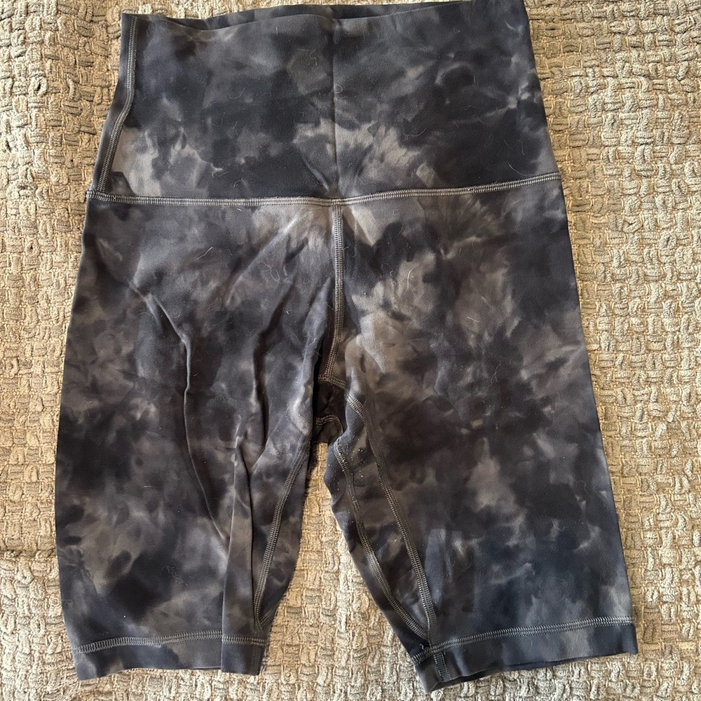 lululemon athletica Black Tie-Dye Athletic Shorts